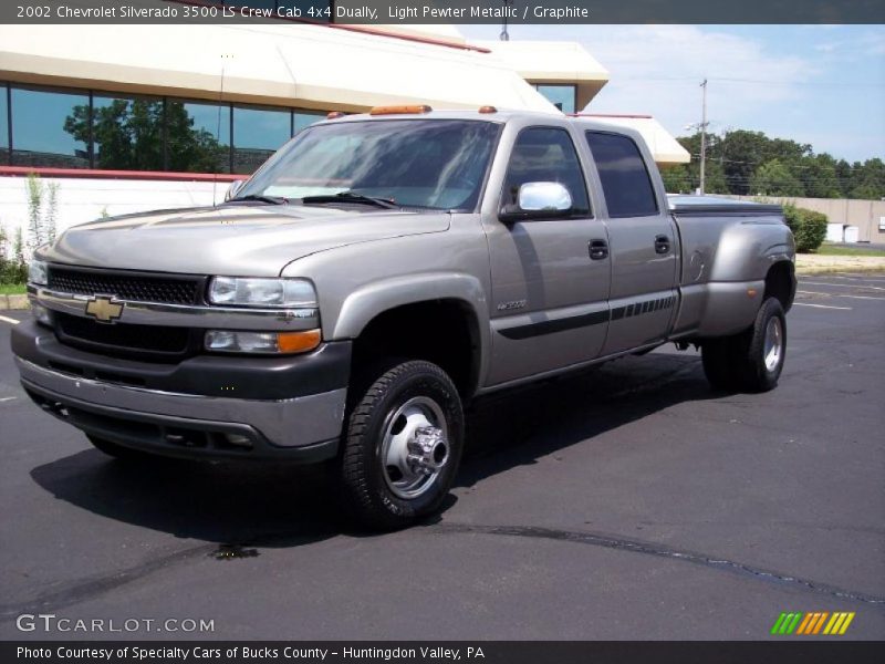 Light Pewter Metallic / Graphite 2002 Chevrolet Silverado 3500 LS Crew Cab 4x4 Dually