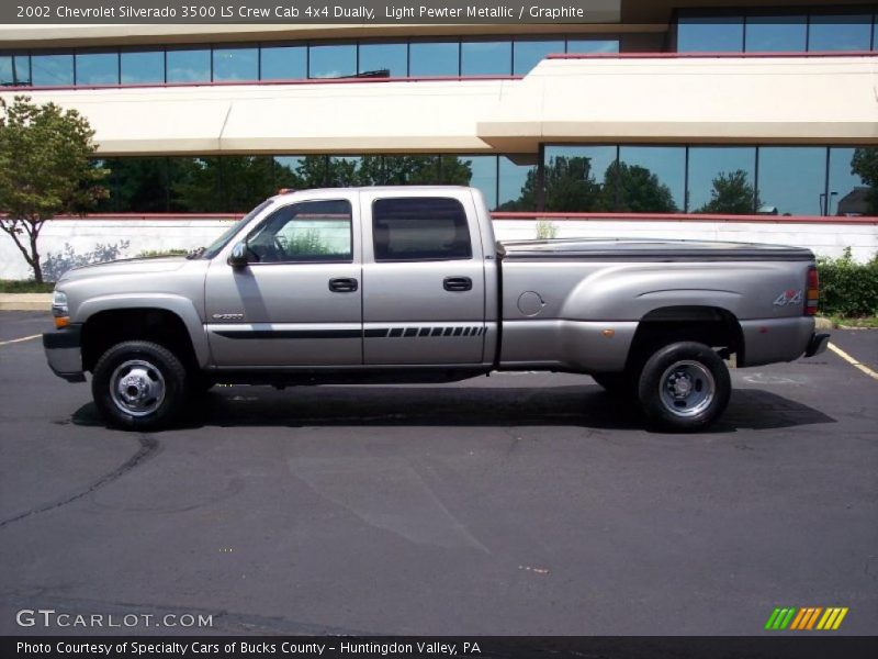 Light Pewter Metallic / Graphite 2002 Chevrolet Silverado 3500 LS Crew Cab 4x4 Dually