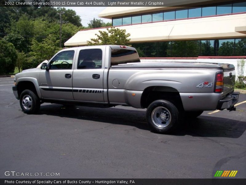 Light Pewter Metallic / Graphite 2002 Chevrolet Silverado 3500 LS Crew Cab 4x4 Dually