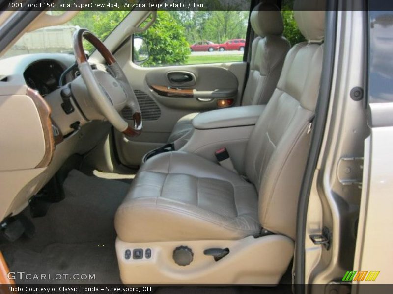 Arizona Beige Metallic / Tan 2001 Ford F150 Lariat SuperCrew 4x4