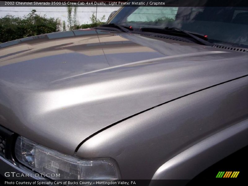 Light Pewter Metallic / Graphite 2002 Chevrolet Silverado 3500 LS Crew Cab 4x4 Dually