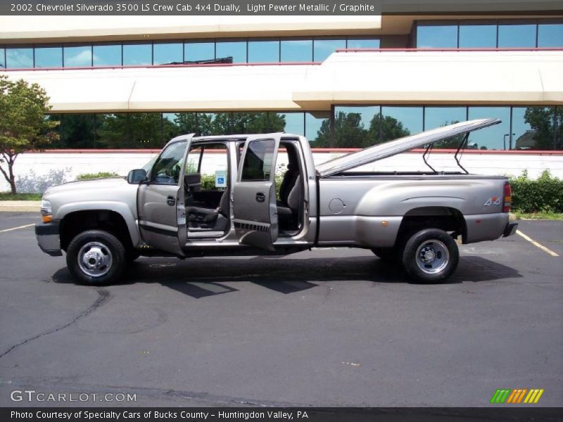 Light Pewter Metallic / Graphite 2002 Chevrolet Silverado 3500 LS Crew Cab 4x4 Dually