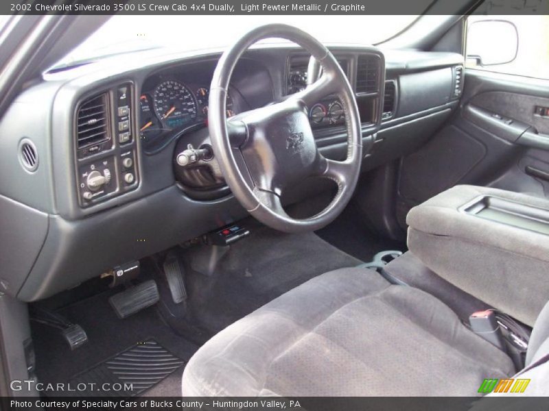 Light Pewter Metallic / Graphite 2002 Chevrolet Silverado 3500 LS Crew Cab 4x4 Dually