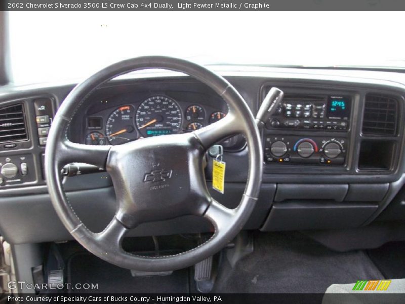 Light Pewter Metallic / Graphite 2002 Chevrolet Silverado 3500 LS Crew Cab 4x4 Dually