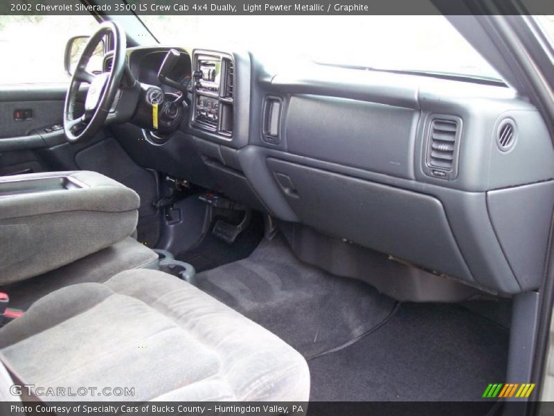 Light Pewter Metallic / Graphite 2002 Chevrolet Silverado 3500 LS Crew Cab 4x4 Dually