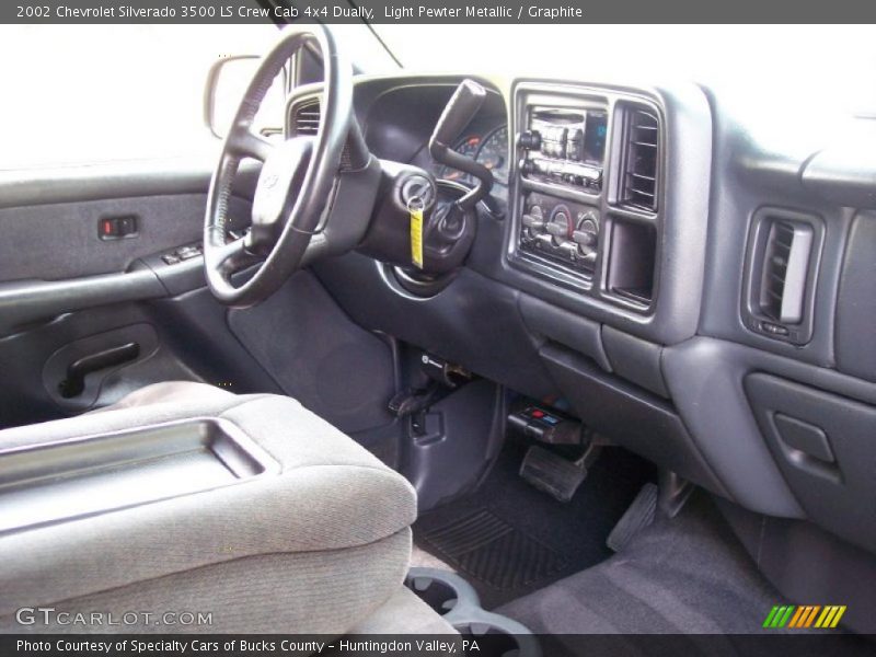 Light Pewter Metallic / Graphite 2002 Chevrolet Silverado 3500 LS Crew Cab 4x4 Dually