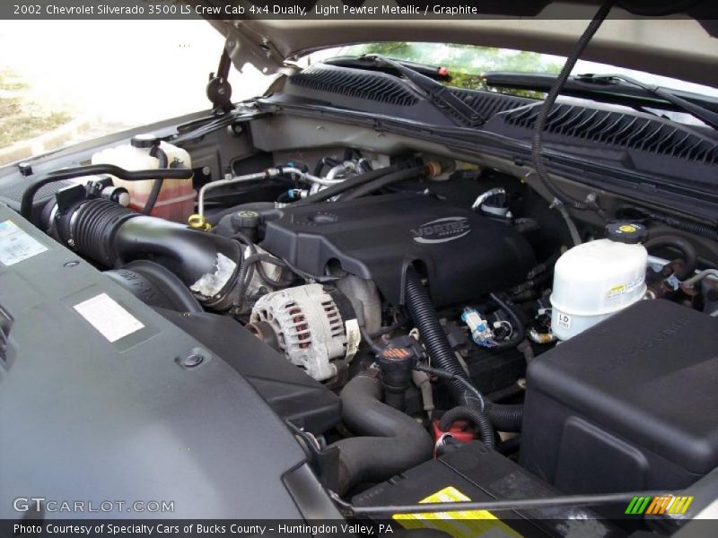 Light Pewter Metallic / Graphite 2002 Chevrolet Silverado 3500 LS Crew Cab 4x4 Dually