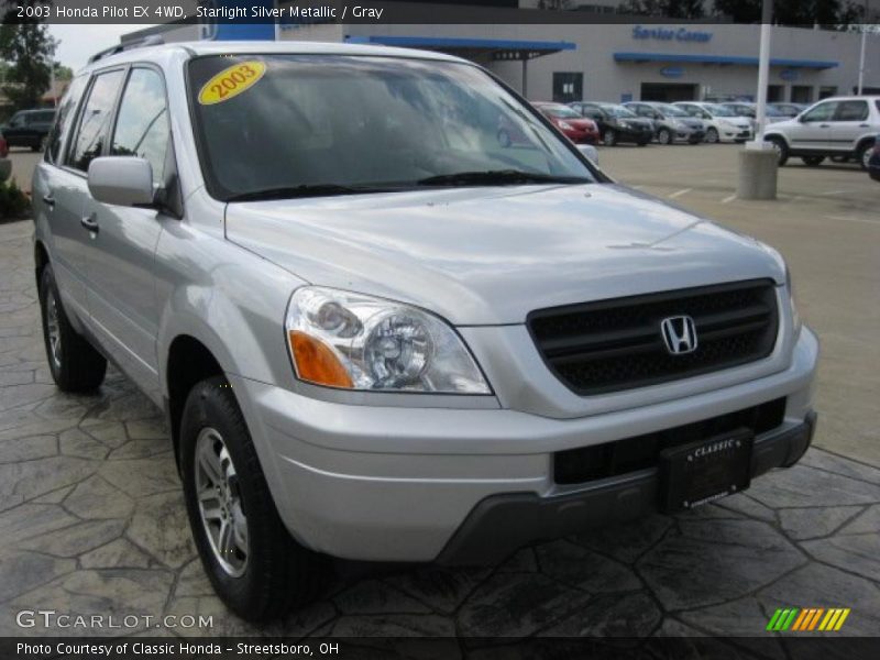Starlight Silver Metallic / Gray 2003 Honda Pilot EX 4WD