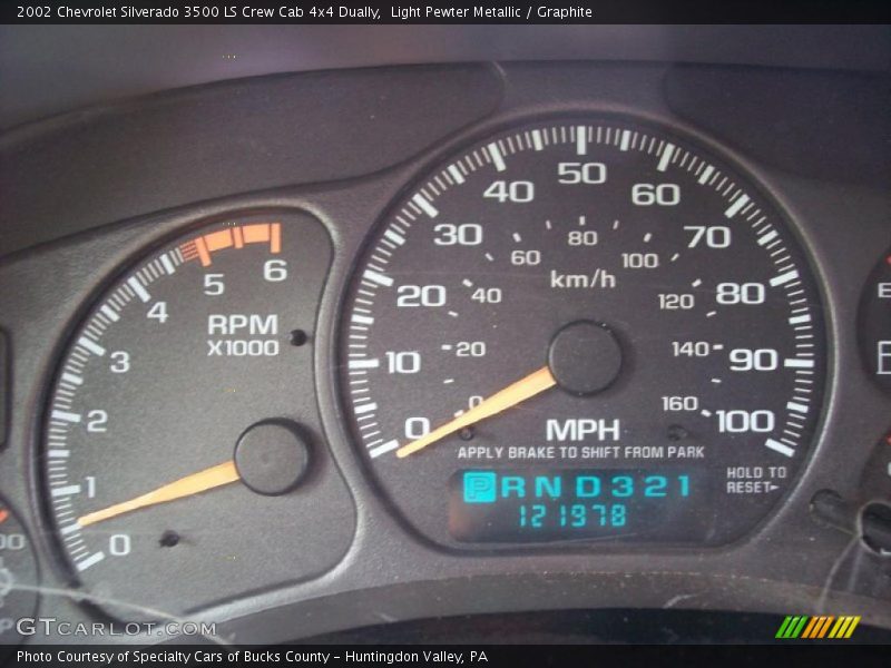 Light Pewter Metallic / Graphite 2002 Chevrolet Silverado 3500 LS Crew Cab 4x4 Dually