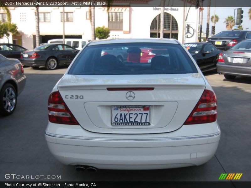 Arctic White / Black 2007 Mercedes-Benz C 230 Sport