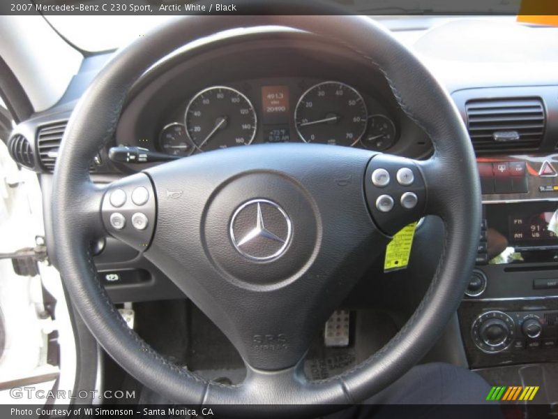 Arctic White / Black 2007 Mercedes-Benz C 230 Sport