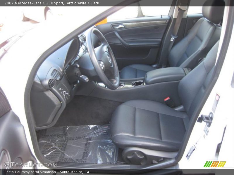Arctic White / Black 2007 Mercedes-Benz C 230 Sport