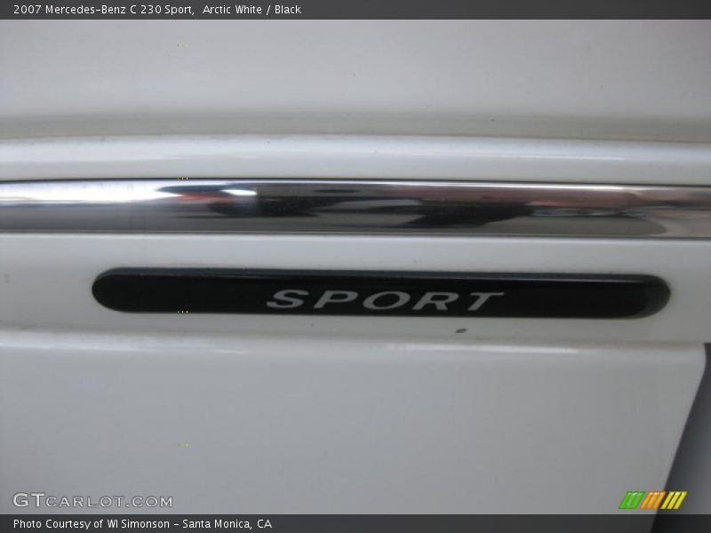 Arctic White / Black 2007 Mercedes-Benz C 230 Sport