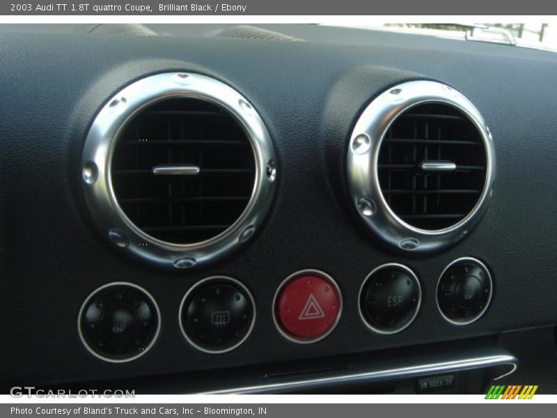 Brilliant Black / Ebony 2003 Audi TT 1.8T quattro Coupe