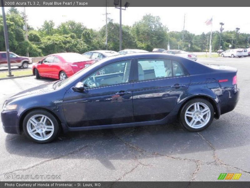 Royal Blue Pearl / Taupe 2008 Acura TL 3.2