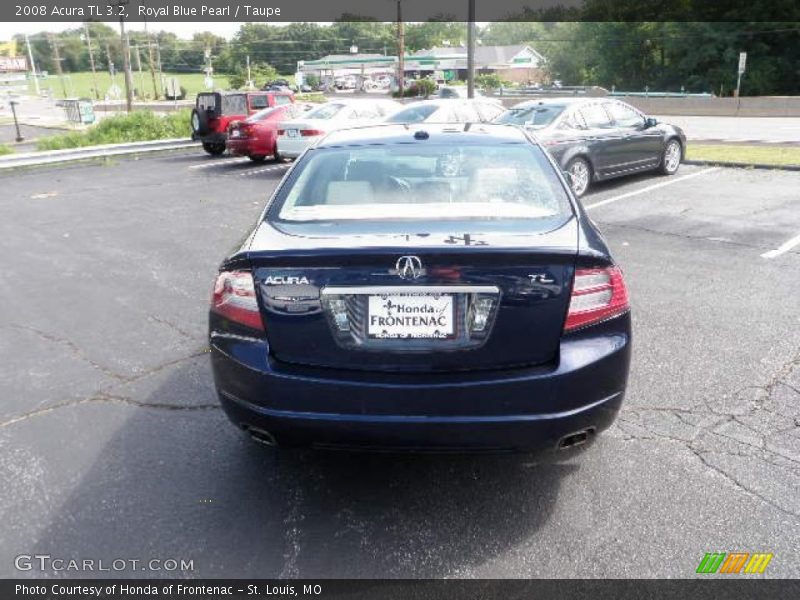 Royal Blue Pearl / Taupe 2008 Acura TL 3.2