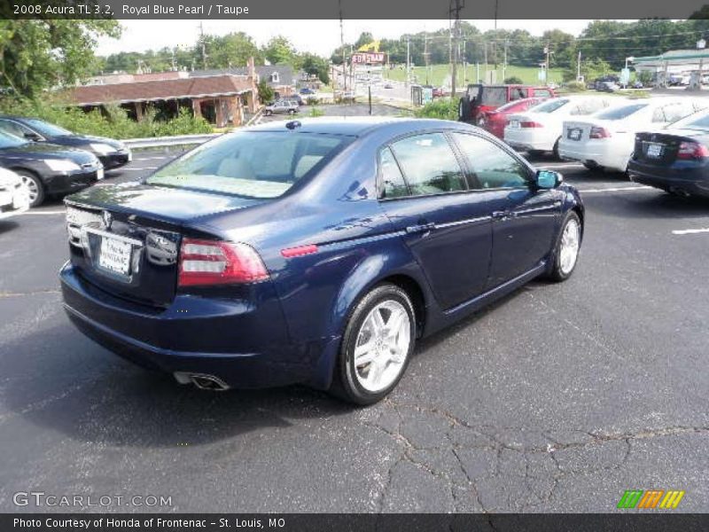 Royal Blue Pearl / Taupe 2008 Acura TL 3.2