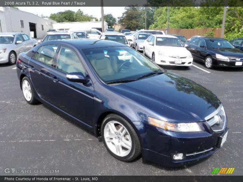 Royal Blue Pearl / Taupe 2008 Acura TL 3.2