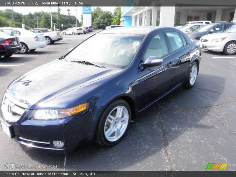 Royal Blue Pearl / Taupe 2008 Acura TL 3.2