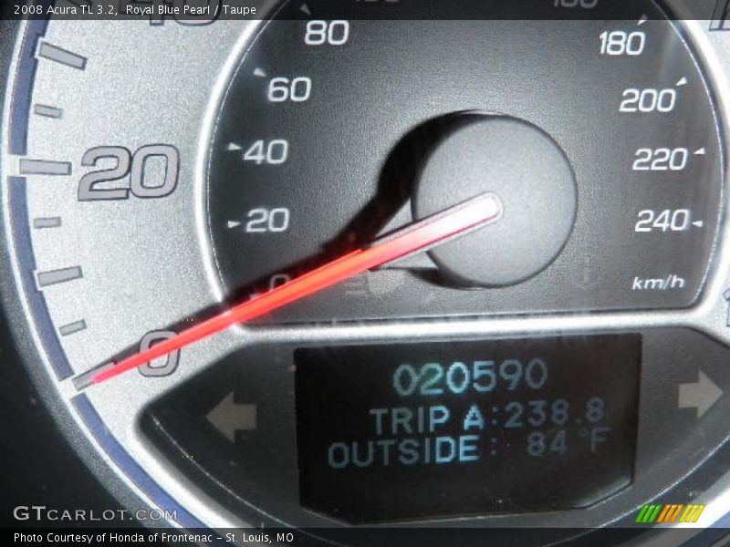 Royal Blue Pearl / Taupe 2008 Acura TL 3.2