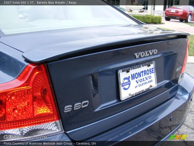 Barents Blue Metallic / Beige 2007 Volvo S60 2.5T