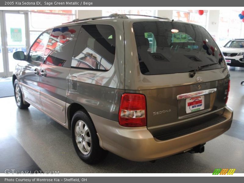 Sage Green Metallic / Beige 2005 Kia Sedona EX
