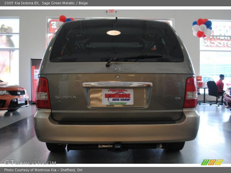 Sage Green Metallic / Beige 2005 Kia Sedona EX