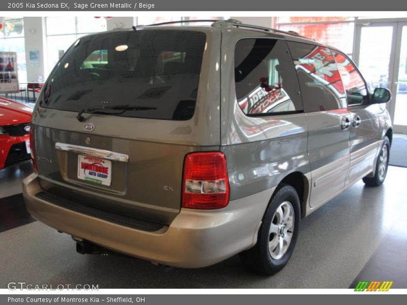 Sage Green Metallic / Beige 2005 Kia Sedona EX