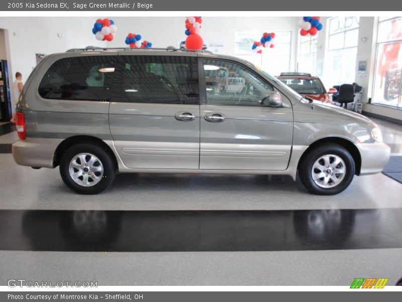 Sage Green Metallic / Beige 2005 Kia Sedona EX