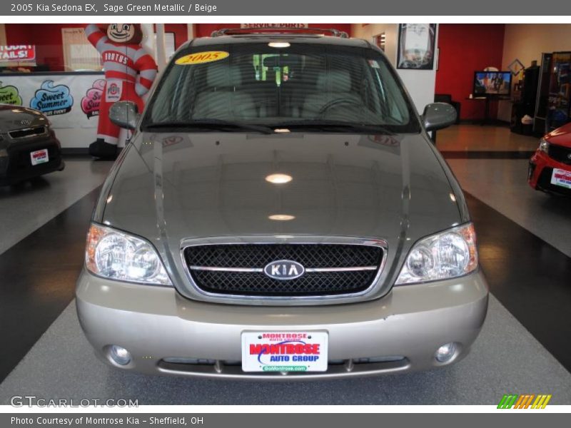 Sage Green Metallic / Beige 2005 Kia Sedona EX