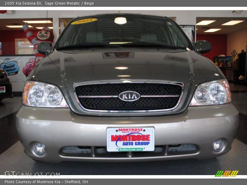 Sage Green Metallic / Beige 2005 Kia Sedona EX
