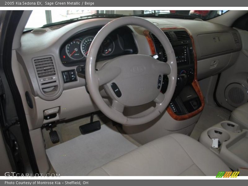 Sage Green Metallic / Beige 2005 Kia Sedona EX