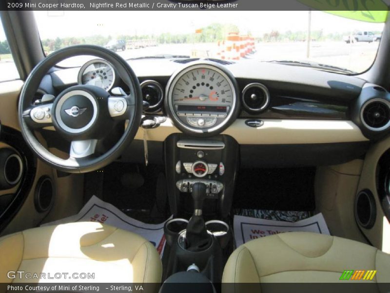 Nightfire Red Metallic / Gravity Tuscan Beige Leather 2009 Mini Cooper Hardtop