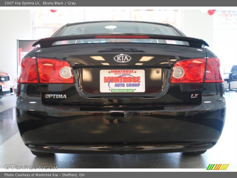 Ebony Black / Gray 2007 Kia Optima LX
