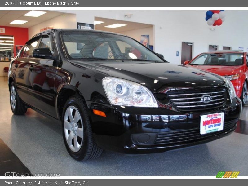 Ebony Black / Gray 2007 Kia Optima LX