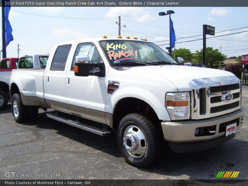 Oxford White / Chaparral Leather 2010 Ford F350 Super Duty King Ranch Crew Cab 4x4 Dually