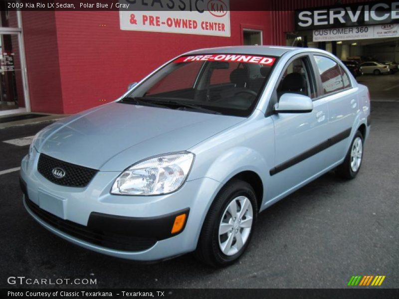 Polar Blue / Gray 2009 Kia Rio LX Sedan