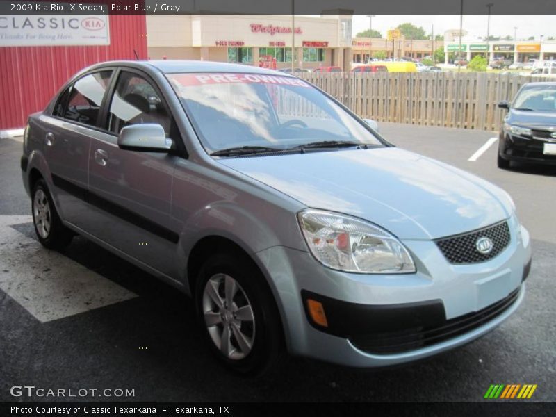 Polar Blue / Gray 2009 Kia Rio LX Sedan