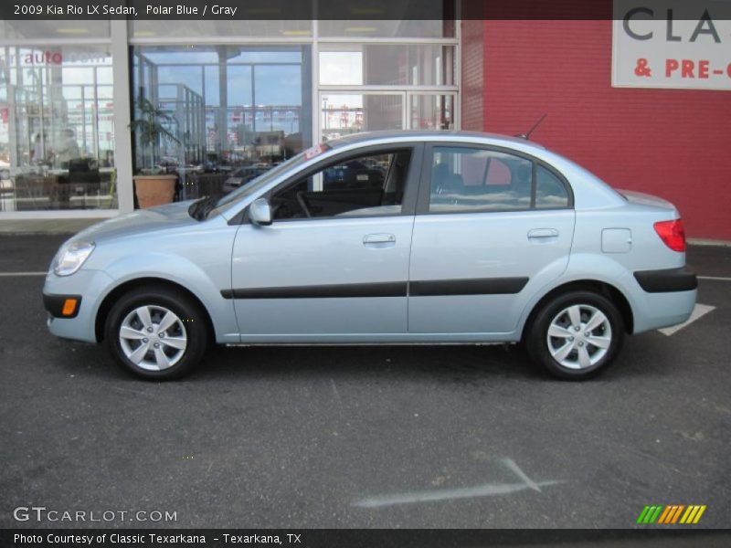 Polar Blue / Gray 2009 Kia Rio LX Sedan