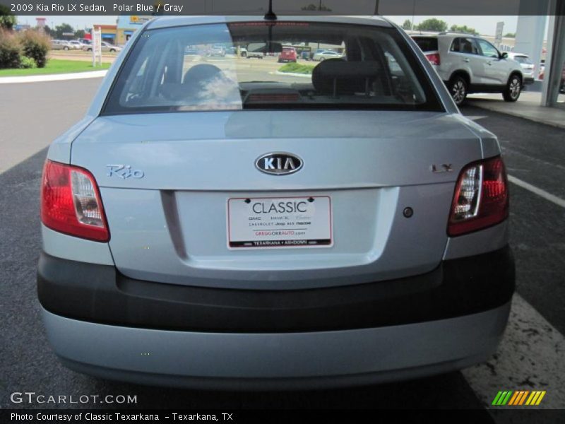 Polar Blue / Gray 2009 Kia Rio LX Sedan