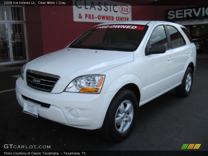 Clear White / Gray 2008 Kia Sorento LX