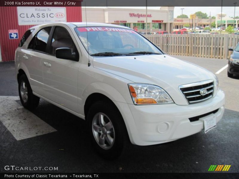 Clear White / Gray 2008 Kia Sorento LX
