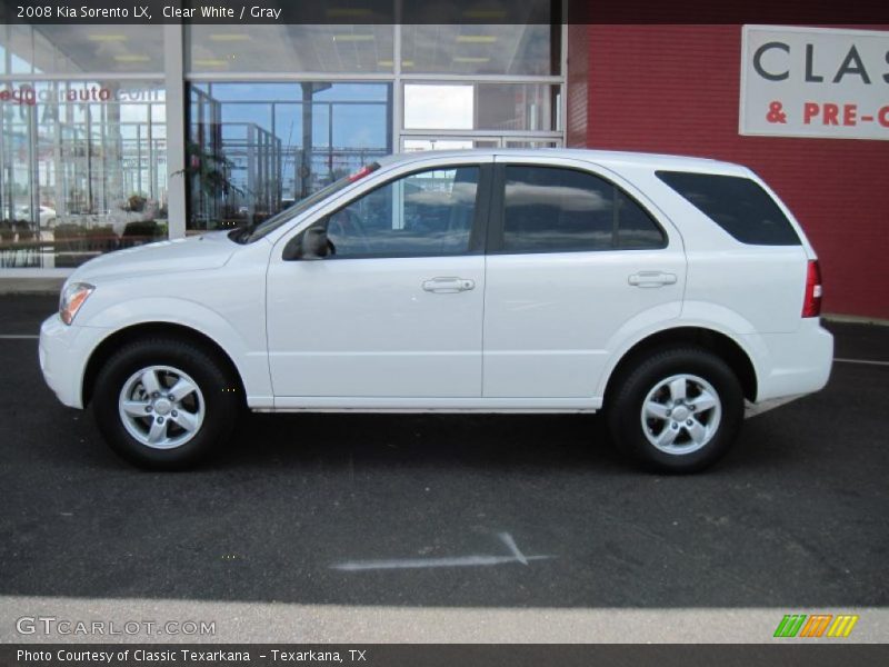 Clear White / Gray 2008 Kia Sorento LX