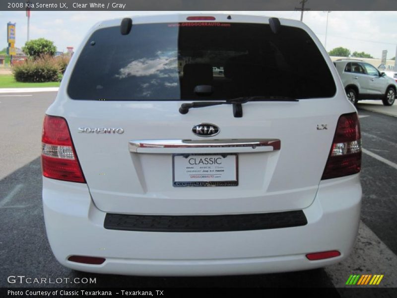 Clear White / Gray 2008 Kia Sorento LX