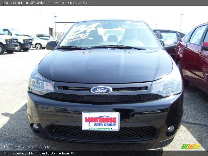 Ebony Black / Medium Stone 2011 Ford Focus SES Sedan