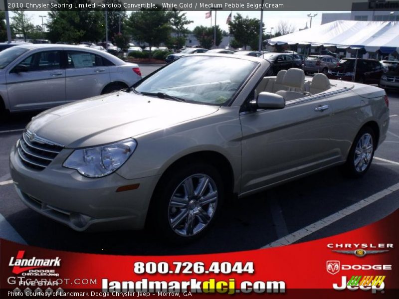 White Gold / Medium Pebble Beige/Cream 2010 Chrysler Sebring Limited Hardtop Convertible