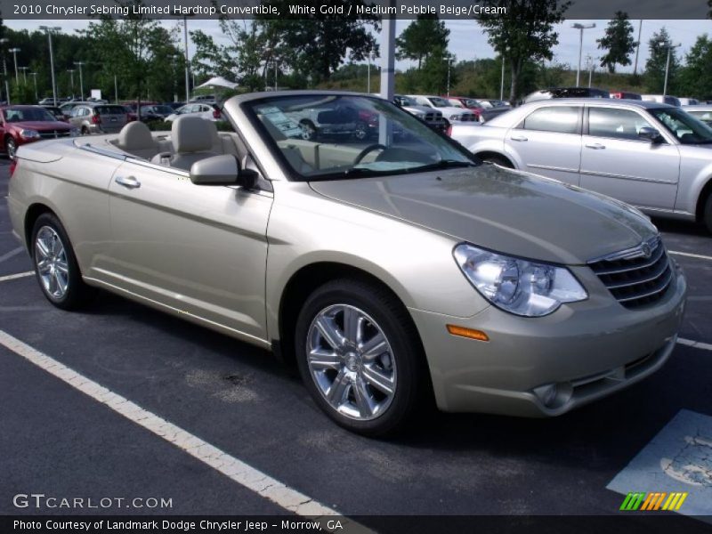White Gold / Medium Pebble Beige/Cream 2010 Chrysler Sebring Limited Hardtop Convertible