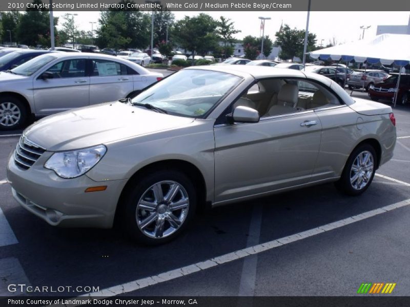 White Gold / Medium Pebble Beige/Cream 2010 Chrysler Sebring Limited Hardtop Convertible