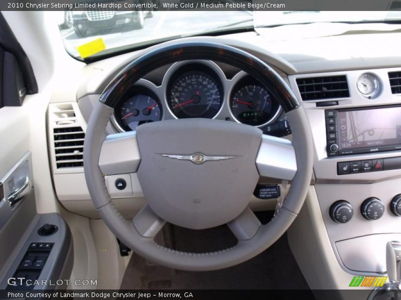 White Gold / Medium Pebble Beige/Cream 2010 Chrysler Sebring Limited Hardtop Convertible