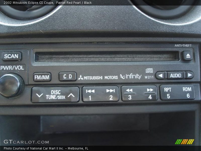 Patriot Red Pearl / Black 2002 Mitsubishi Eclipse GS Coupe